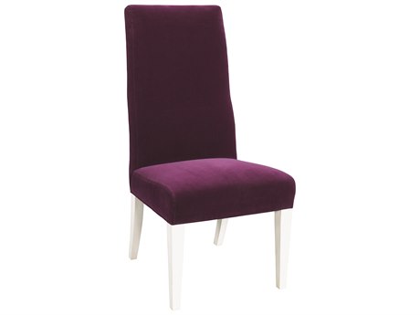 Lillian August Upholstery Clarkson Walnut Wood Purple Upholstered Side Dining Chair