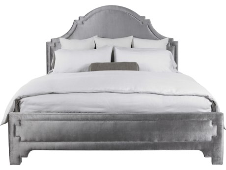 Lillian August Upholstery Bella Elkins Taupe Gray Upholstered Queen Platform Bed