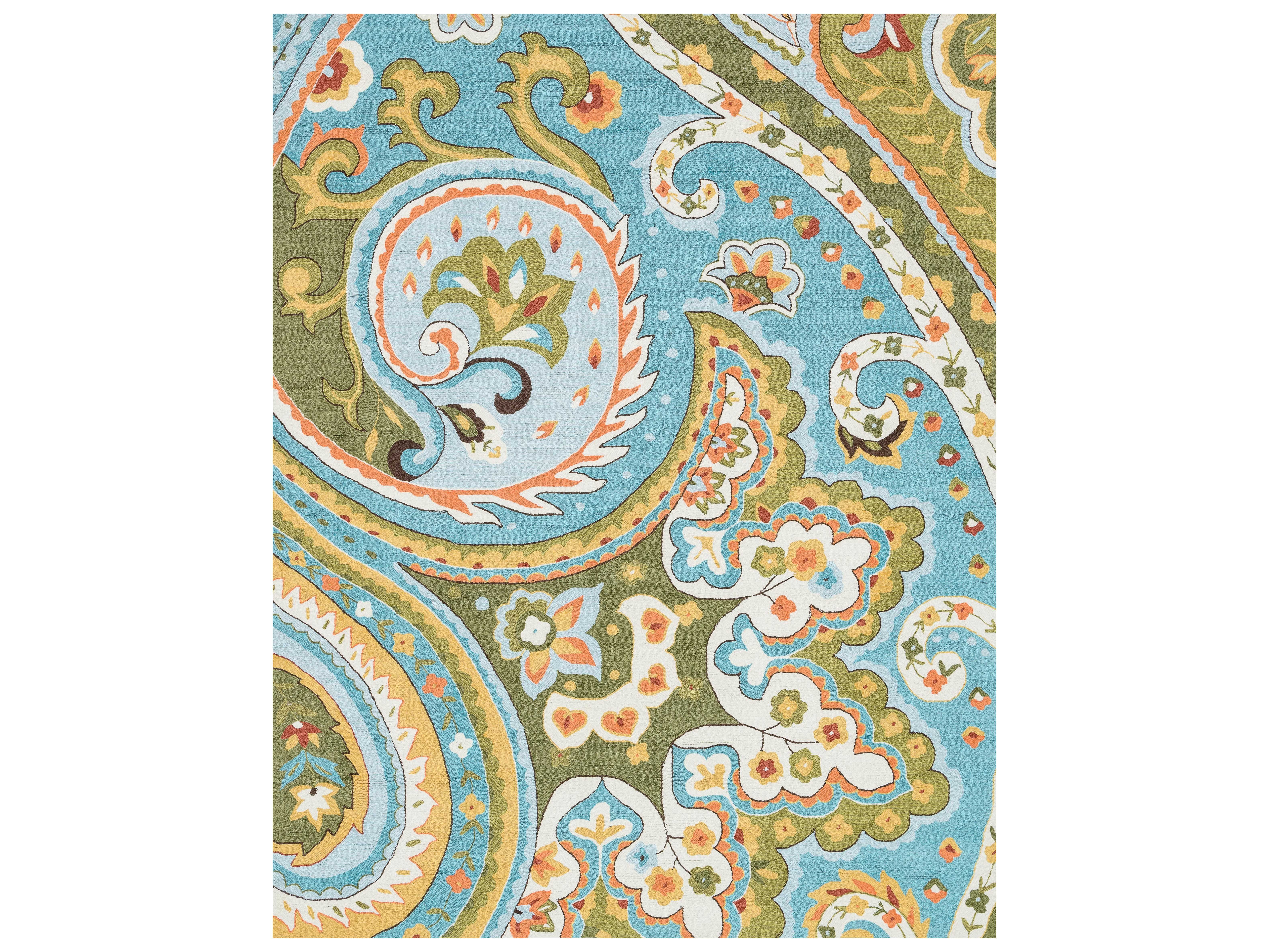 Loloi Rugs Francesca FC-09 Rectangular Blue / Green Area Rug ...