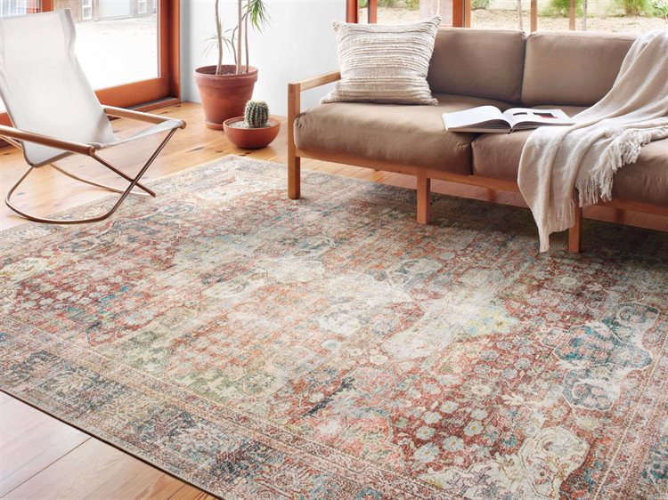 Loloi Rugs Loren Bordered Area Rug LLLORELQ14BKMLREC