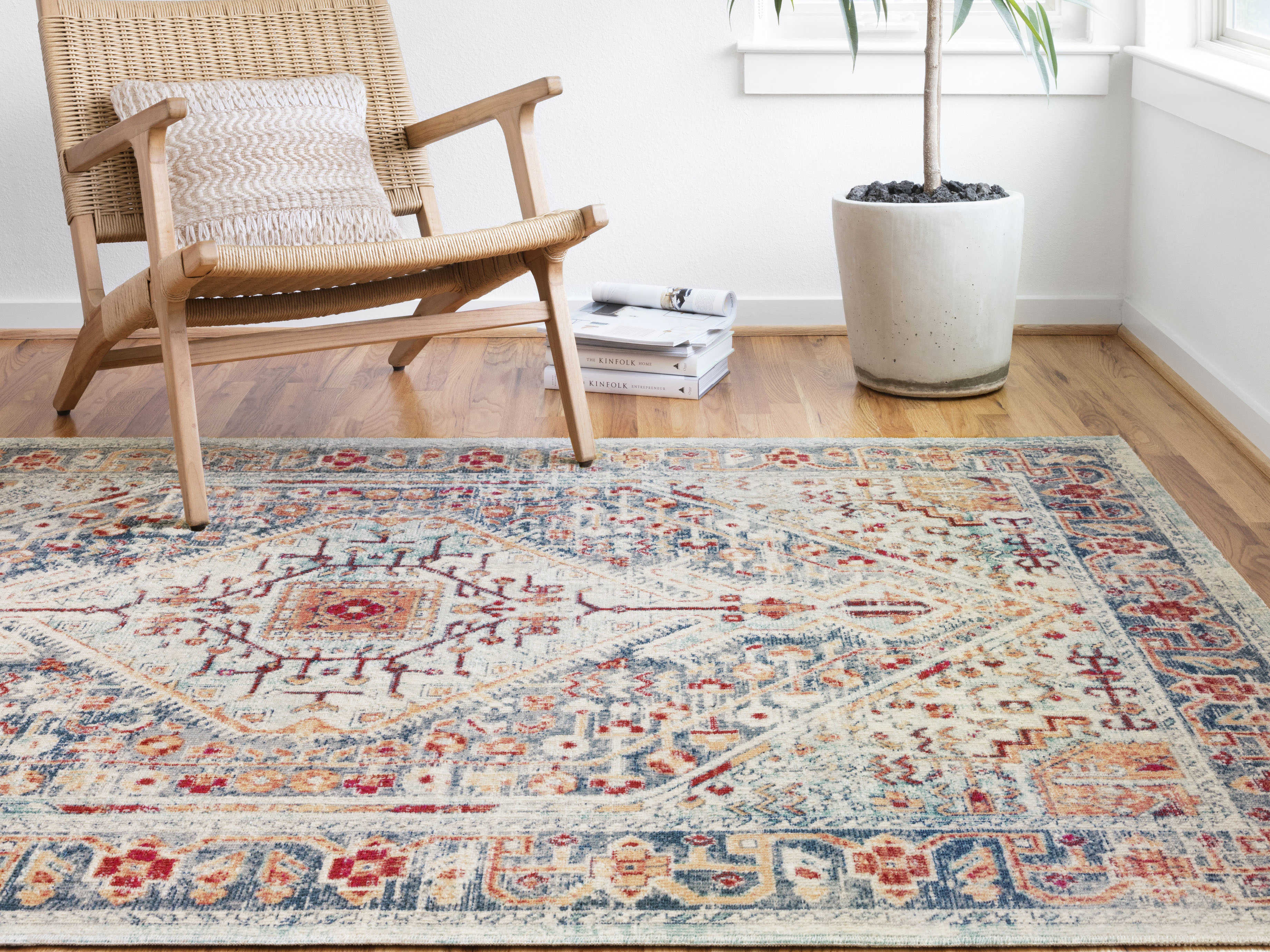 Loloi II Rugs Nour Blue / Fiesta Rectangular Area Rug LLLNOURNU03BBFDREC