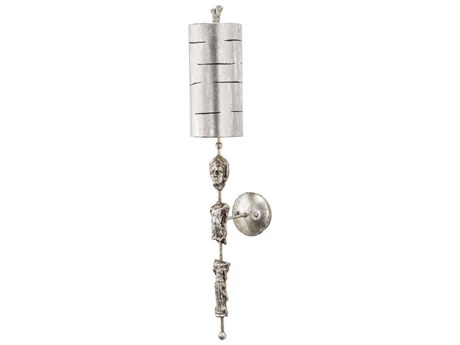 Lucas McKearn Fragment 1-Light Silver Leaf Wall Sconce