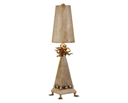 Lucas McKearn Gold Off White Buffet Lamp