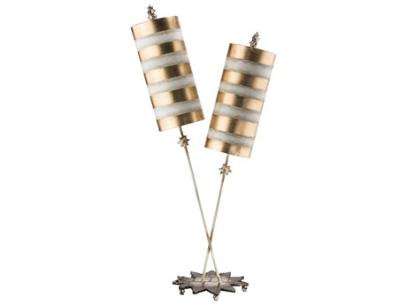 Lucas McKearn Nettle Luxe Gold Striped Buffet Lamp