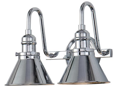 Lucas McKearn Provence 2-Light Polished Chrome Vanity Light