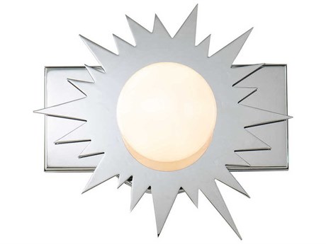 Lucas McKearn Soleil 1-Light Polished Chrome Glass LED Wall Sconce
