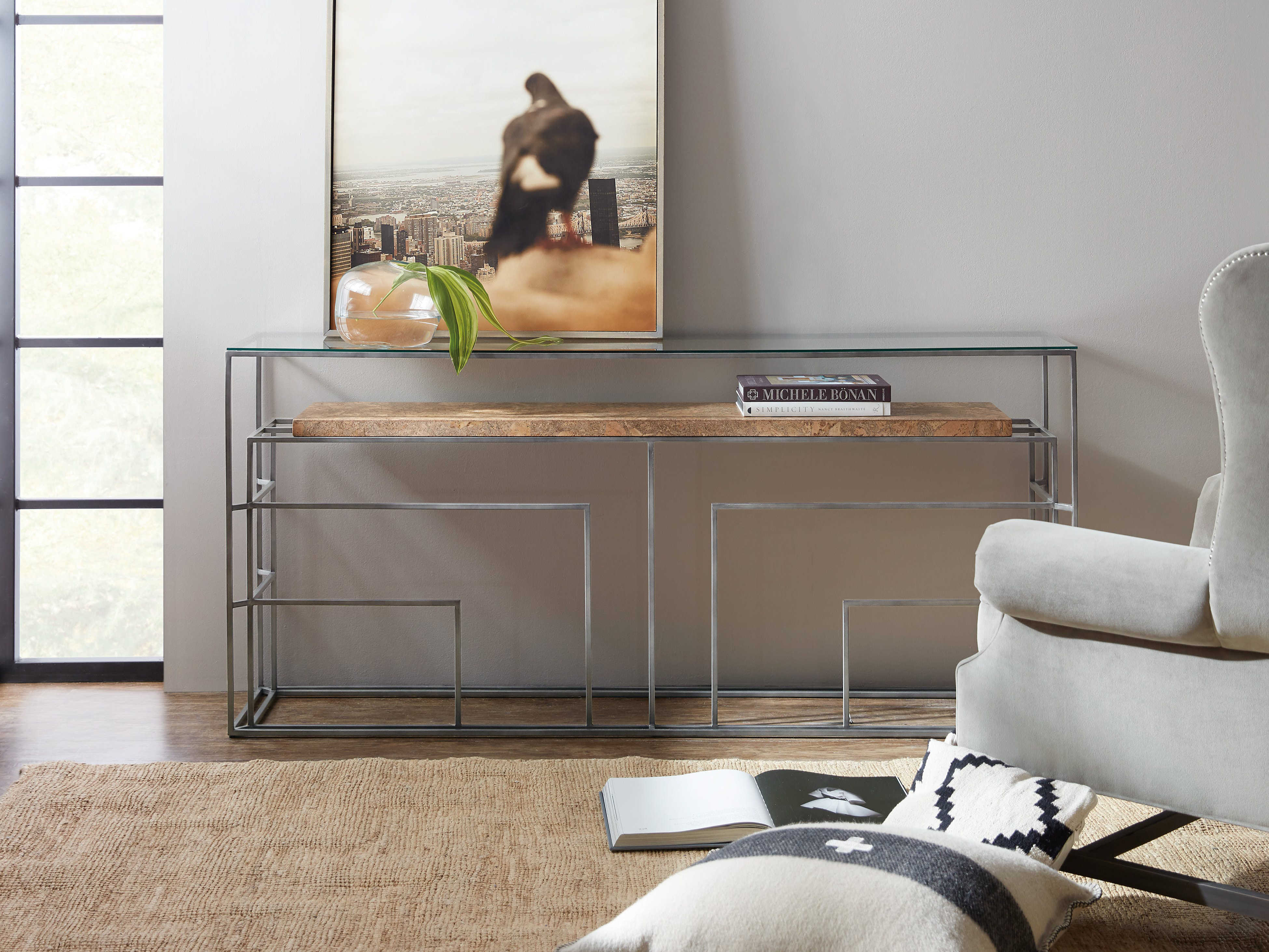 Luxe Designs 74''L x 16'' Wide Rectangular Console Table ...