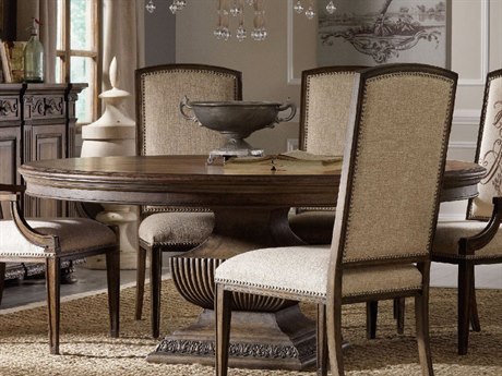 Furniture Rhapsody Rustic Walnut, Round Formal Dining Tables