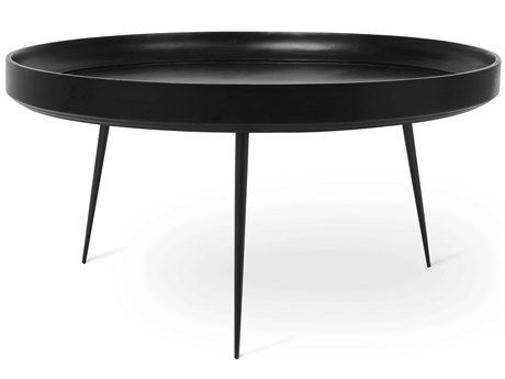 Mater Bowl Round Wood Black Coffee Table