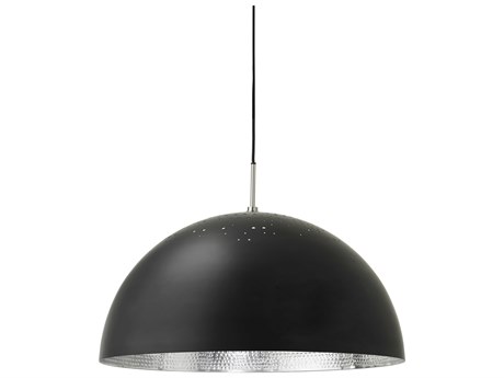 Mater Black Aluminum Silver LED Bowl Pendant