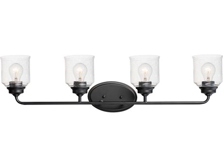 Maxim Lighting Acadia 4-Light Black Glass Vanity Light