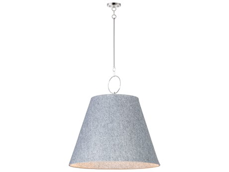 Maxim Lighting Acoustic 1-Light Satin Nickel Glass Empire Pendant