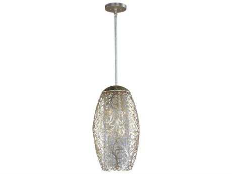 Maxim Lighting Arabesque 6-Light Golden Silver Crystal Glass Bell Pendant