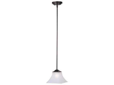 Maxim Lighting Aurora 1-Light Oil Rubbed Bronze Glass Empire Mini Pendant