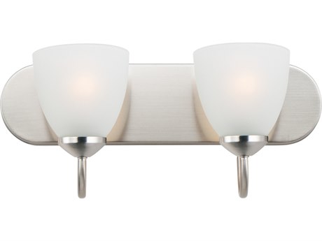 Maxim Lighting Axis 2-Light Satin Nickel Glass Vanity Light