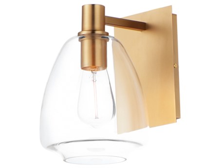 Maxim Lighting Babylon 1-Light Satin Brass Glass Wall Sconce