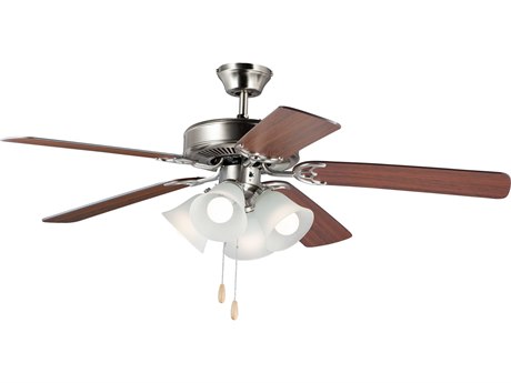 Maxim Lighting Basic-max Satin Nickel 4 - Light 52" Ceiling Fan