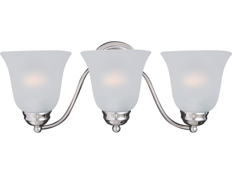 Maxim Lighting Basix 3-Light Polished Chrome Glass Vanity Light