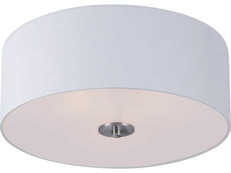 Maxim Lighting Bongo Satin Nickel Drum Flush Mount