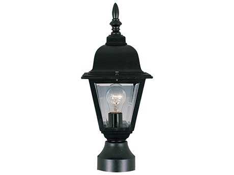 Maxim Lighting Builder Cast Black & Clear Glass Outdoor Post Light