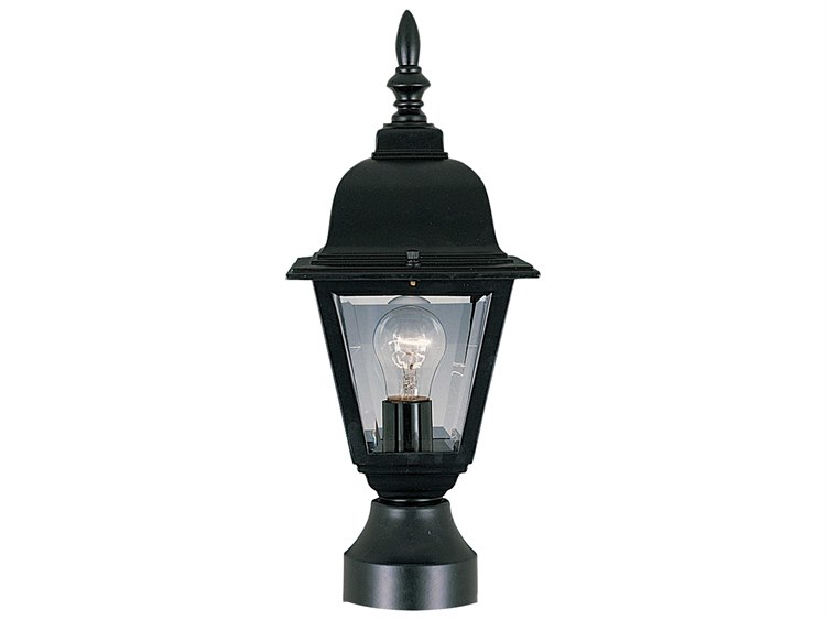 Maxim Lighting Builder Cast Black Clear Glass Outdoor Post Light Maxim Lighting Builder Cast Black