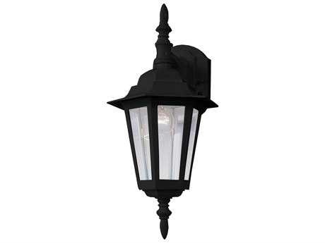 Maxim Lighting Builder Cast Black & Clear Glass Outdoor Wall Light