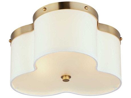 Maxim Lighting Clover 3-Light Satin Brass Flush Mount