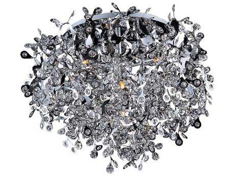 Maxim Lighting Comet 7-Light Polished Chrome Crystal Glass Flush Mount