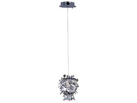 Maxim Lighting Comet 1-Light Polished Chrome Crystal Glass Mini Pendant