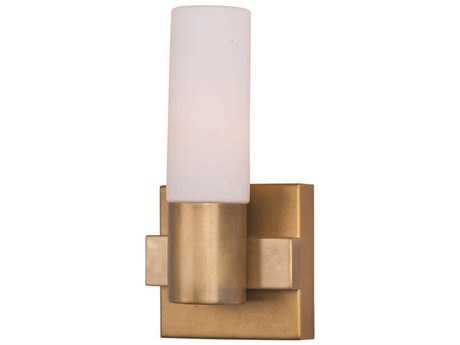 Maxim Lighting Contessa 1-Light Natural Aged Brass Glass Wall Sconce