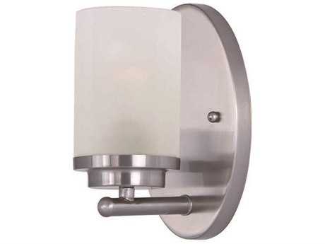 Maxim Lighting Corona 1-Light Satin Nickel Glass Wall Sconce