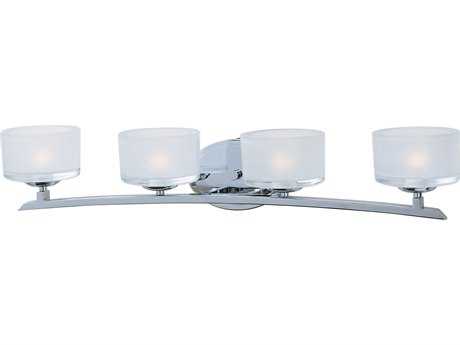 Maxim Lighting Elle 4-Light Polished Chrome Glass Vanity Light