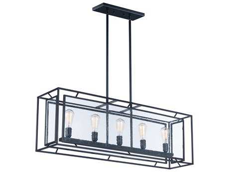 Maxim Lighting Era 5-Light Black Geometric Island Pendant