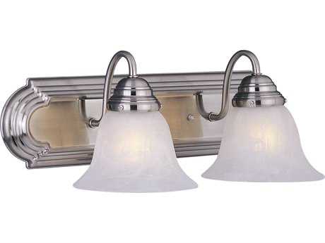 Maxim Lighting Essentials 2-Light Satin Nickel Glass Vanity Light