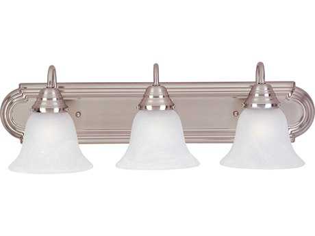 Maxim Lighting Essentials 3-Light Satin Nickel Glass Vanity Light