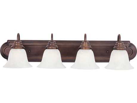 Maxim Lighting Essentials 4-Light Oil Rubbed Bronze Glass Vanity Light