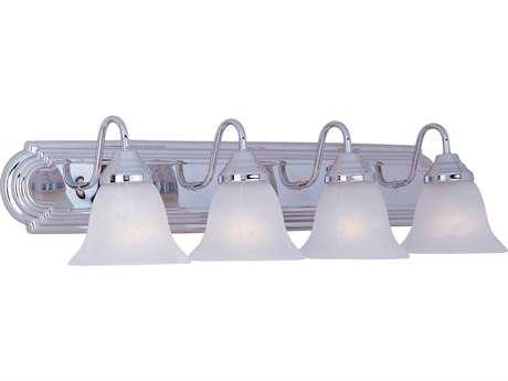 Maxim Lighting Essentials 4-Light Polished Chrome Glass Vanity Light