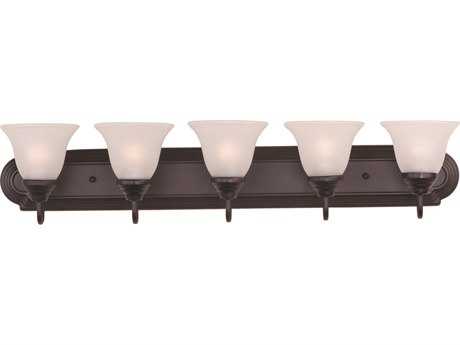 Maxim Lighting Essentials 5-Light Oil Rubbed Bronze Glass Vanity Light