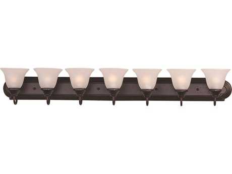 Maxim Lighting Essentials 7-Light Oil Rubbed Bronze Glass Vanity Light