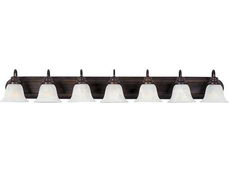Maxim Lighting Essentials 7-Light Oil Rubbed Bronze Glass Vanity Light