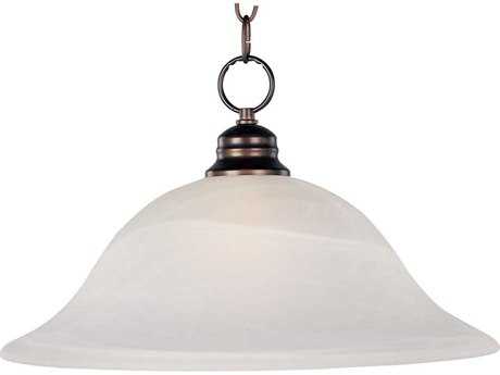 Maxim Lighting Essentials 1-Light Satin Nickel Glass Bell Pendant