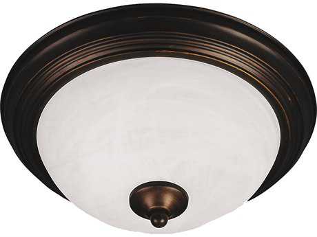 Maxim Lighting Essentials 2-Light Oil Rubbed Bronze Glass Bell Flush Mount