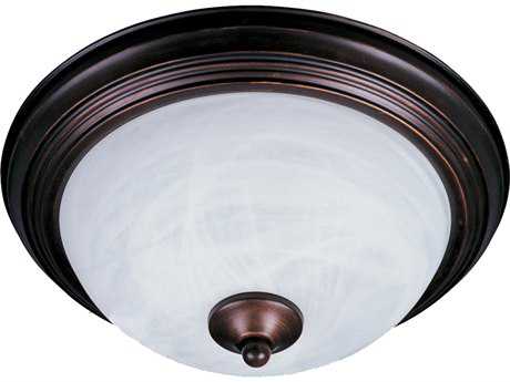 Maxim Lighting Essentials 2-Light Oil Rubbed Bronze Glass Bowl Flush Mount