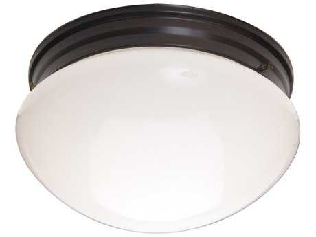 Maxim Lighting Essentials 2-Light Oil Rubbed Bronze Glass Bowl Flush Mount