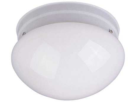 Maxim Lighting Essentials 2-Light White Glass Bowl Flush Mount