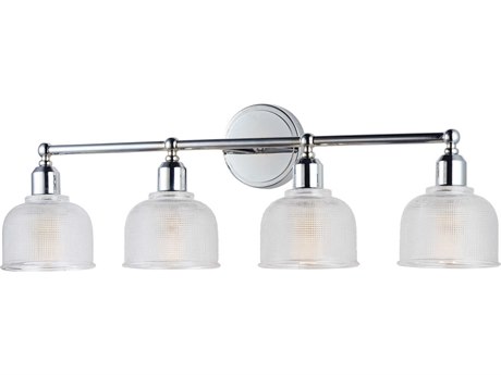 Maxim Lighting Hollow 4-Light Polished Chrome Glass Vanity Light