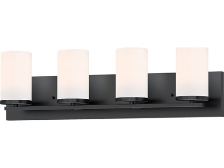 Maxim Lighting Lateral 4-Light Black Glass Vanity Light