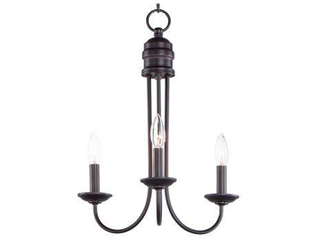 Maxim Lighting Logan 3-Light Bronze Candelabra Chandelier
