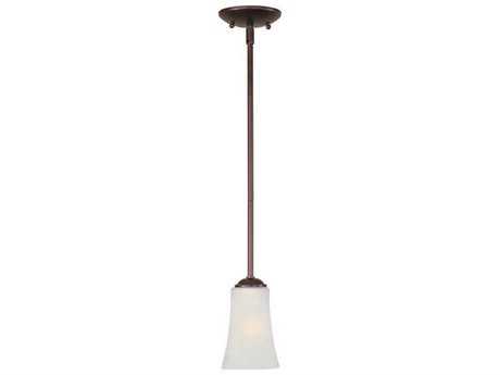 Maxim Lighting Logan 1-Light Oil Rubbed Bronze Glass Empire Mini Pendant