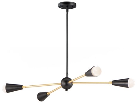 Maxim Lighting Lovell 4-Light Black Satin Brass Island Pendant